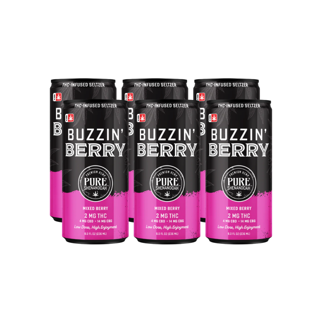 12mg:24mg:84mg THC:CBD:CBG 6-pack (2mg THC/ea) Buzzin' Berry THC ...